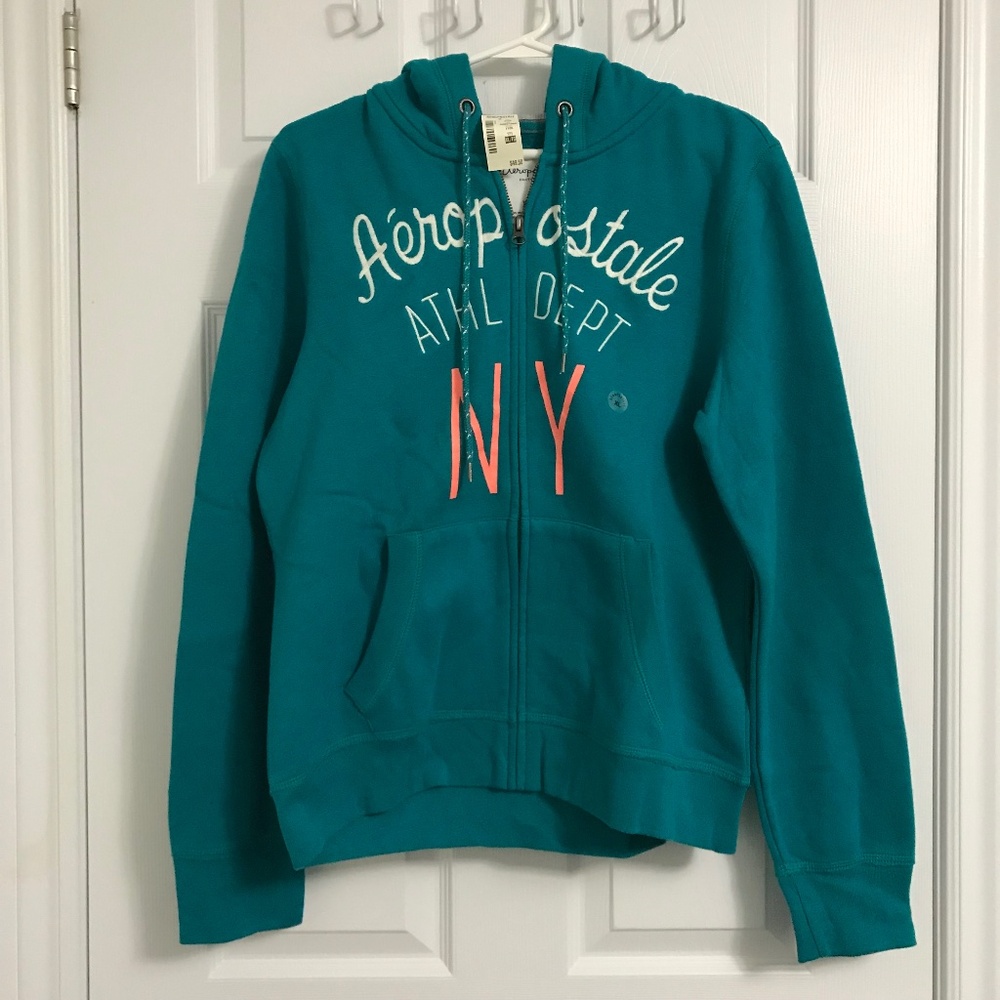 NWT Aeropostale Sweater Cotton Blend XL Long Sleeve Zip Up Hoodie